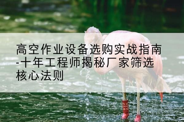 嫩江剪叉式升降机厂家-高空作业设备选购实战指南-十年工程师揭秘厂家筛选核心法则