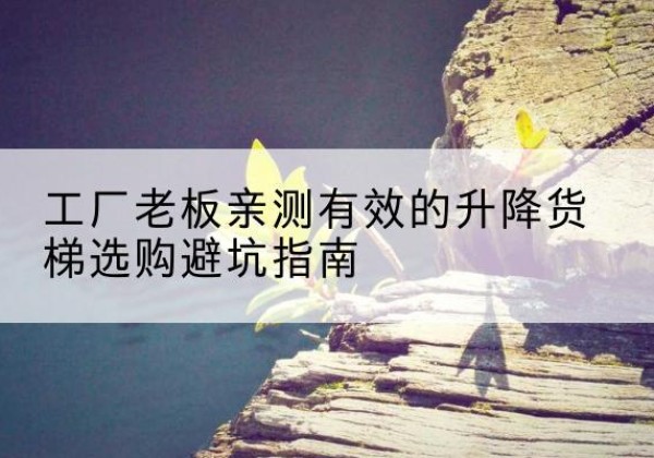 嫩江升降货梯怎么选-工厂老板亲测有效的升降货梯选购避坑指南